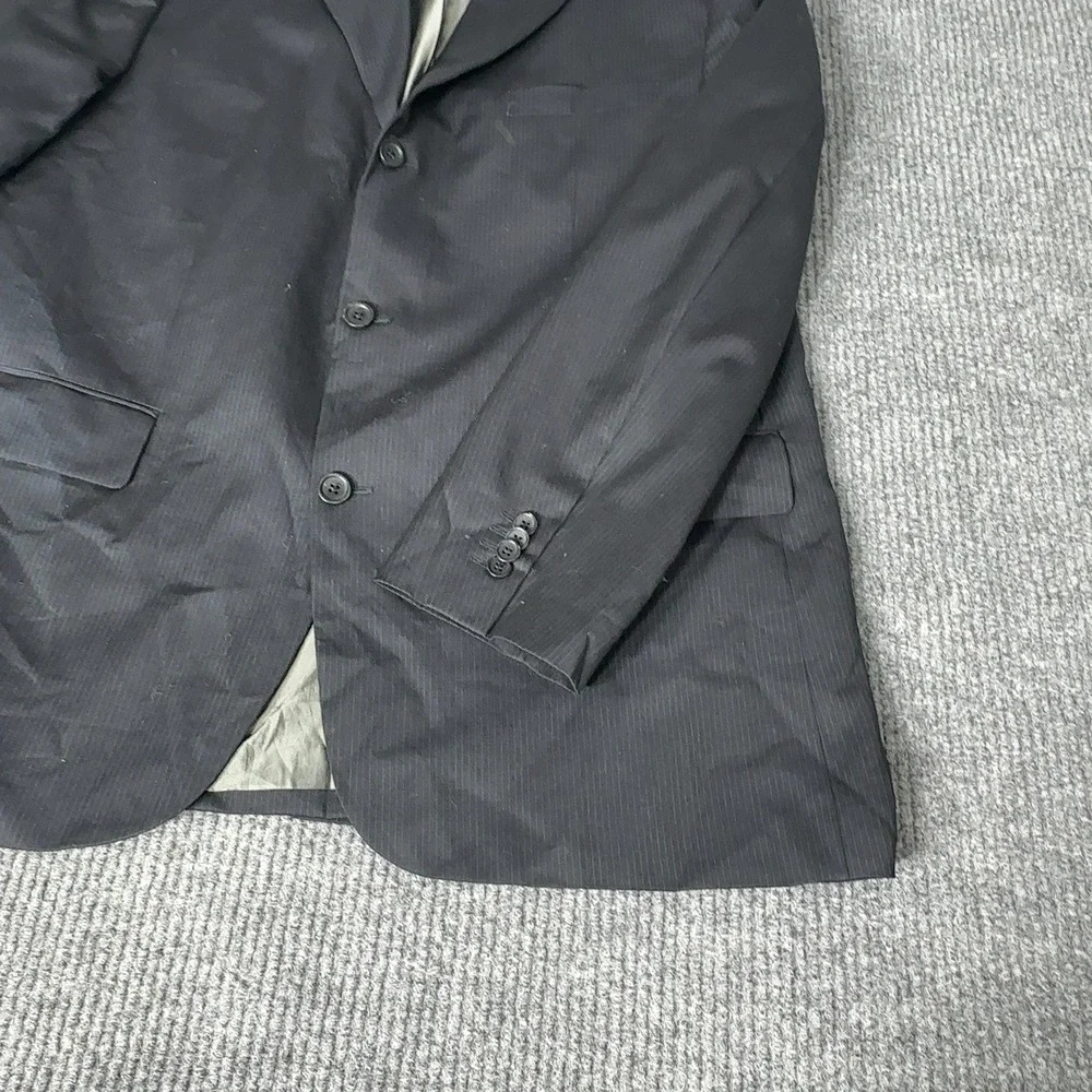 Banana Republic Pinstripe Blazer Mens 46R Navy Blue Wool Blend‎ Suit Jacket